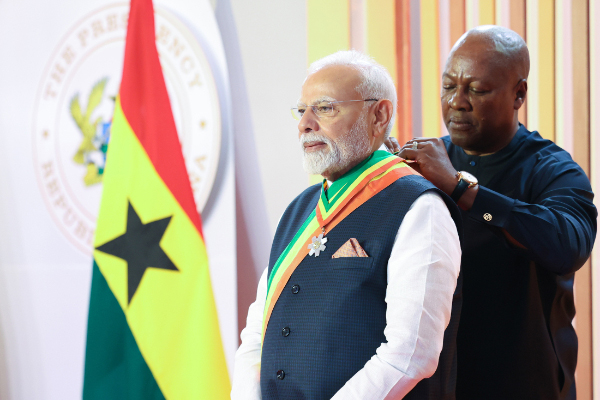 PM Modi Conferred With Ghana’s National Honour ‘Officer Of The Order Of The Star’
