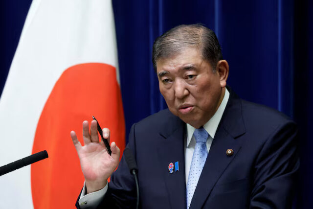 AQIVQXHTZRKNZD6URO5FSLDYEA Shigeru Ishiba, Japan's Prime Minister, speaks during a press conference at the prime minister's official residence in Tokyo, Japan June 23, 2025. Kiyoshi Ota/Pool via REUTERS/ File Photo