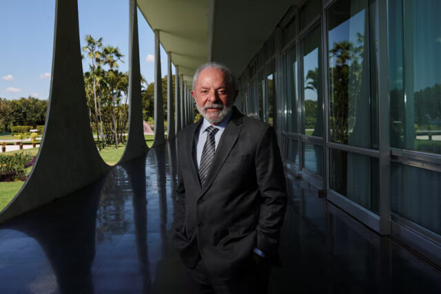 CCZVNMDW3VOQHL576YQPS5YEAI Brazil's President Luiz Inacio Lula da Silva poses for a picture after an interview with Reuters at the Alvorada Palace, in Brasilia, Brazil, August 6, 2025. REUTERS/Adriano Machado