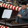 Indonesian President Prabowo Subianto delivers his annual State of the Nation Address, ahead of the country's Independence Day, in Jakarta, Indonesia August 15, 2025. BAY ISMOYO/Pool via REUTERS