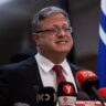 Israeli National Security Minister and head of Jewish Power party Itamar Ben-Gvir gives a statement to members of the press, ahead of a possible ceasefire between Israel and Hamas, in Jerusalem, January 16, 2025. REUTERS/Oren Ben Hakoon/File Photo