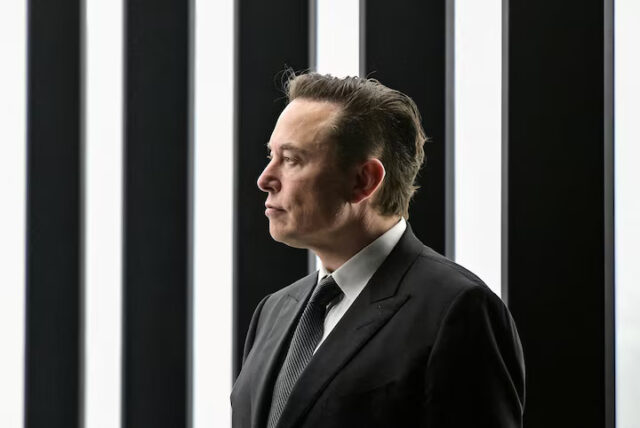 LXH5QJU7QNOBBEM6HYADUJKPI4 Elon Musk attends the opening ceremony of the new Tesla Gigafactory for electric cars in Gruenheide, Germany, March 22, 2022. Patrick Pleul/Pool via REUTERS/File Photo