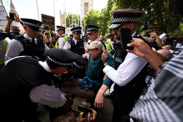 police Palestine Action protests