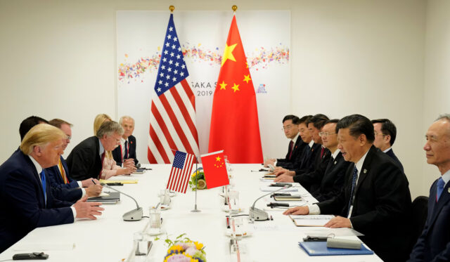 3LBIMGVBHVOHXJBAYLFW7JSJ2E U.S. President Donald Trump and China's President Xi Jinping hold a bilateral meeting during the G20 leaders summit in Osaka, Japan, June 29, 2019. REUTERS/Kevin Lamarque