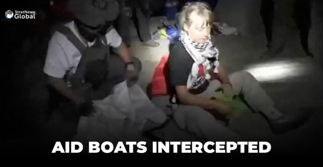 AID BOATS INTERCEPTED