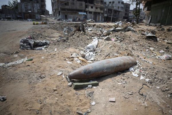 Gaza unexploded bombs
