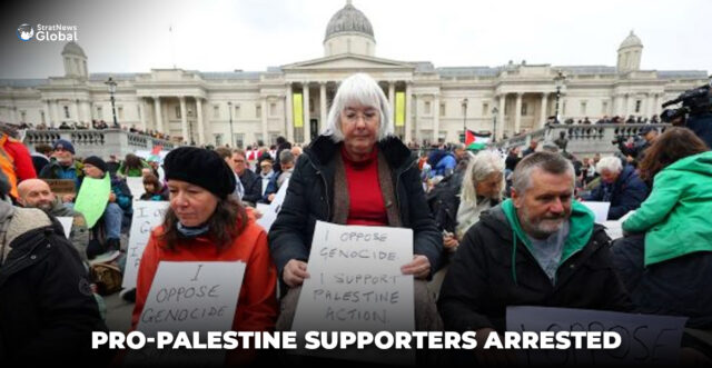 PRO-PALESTINE SUPPORTERS ARRESTED