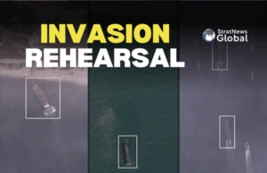 China Rehearses Taiwan Invasion Using Civilian Ships, Satellite Images Show China Taiwan