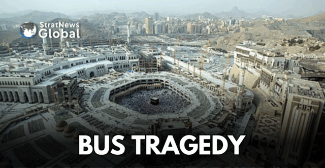 Strat News Global(29) Saudi Indian Pilgrims bus medinah