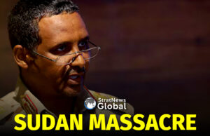 Sudan: RSF Killed 1000 Civilians In Darfur Camp, Says UN Human Rights Office Deputy head of Sudan's sovereign council General Mohamed Hamdan Dagalo speaks during a press conference at Rapid Support Forces head quarter in Khartoum, Sudan February 19, 2023. REUTERS/Mohamed Nureldin Abdallah/File Photo