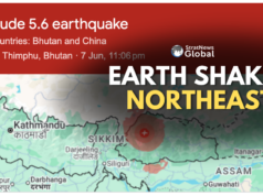 5.8 Magnitude Earthquake Hits Bhutan, Tremors Felt Across Northeast India Bhutan