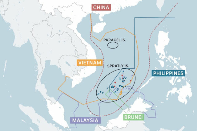 9 dash 9 line China UNCLOS nine dash nine line map