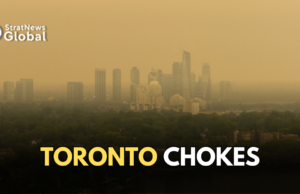 Wildfire Smoke Chokes Toronto; Reports Worst AQI In The World canada wildfire, new york wildfire, toronto AQI