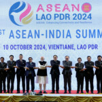 Prime Minister Narendra Modi and ASEAN leaders pose during the 21st ASEAN-India Summit at the National Convention Centre, in Vientiane, Laos. REUTERS/Athit Perawongmetha asean