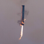 SpaceX's Super Heavy booster flies during SpaceX's Starship's fifth flight test, in Boca Chica, Texas, U.S., October 13, 2024. REUTERS/Kaylee Greenlee Beal