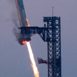 SpaceX's Super Heavy booster lands during SpaceX Starship's fifth flight test, in Boca Chica, Texas, U.S., October 13, 2024. REUTERS/Kaylee Greenlee Bea
