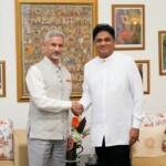 EAM S Jaishankar met Sri Lankan leader Sajith Premadasa in Colombo. (Courtesy: @DrSJaishankar via X)