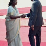 President Droupadi Murmu accorded a ceremonial welcome to Mohamed Muizzu, the President of Maldives at Rashtrapati Bhavan. (Courtesy: @rashtrapatibhvn via X)