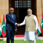 PM Narendra Modi received Maldives President Mohamed Muizzu at Hyderabad House. (Courtesy: @MEAIndia via X)