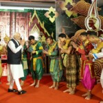 PM Narendra Modi witnessed an episode of Lao Ramayana (called Phalak Phalam or Phra Lak Phra Ram), performed by the prestigious Royal Theatre of Luang Prabang. (Courtesy: @MEAIndia via X)
