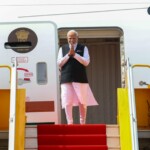 PM Narendra Modi arrives in Vientiane, Lao PDR to a ceremonial Guard of Honour. (Courtesy: @narendramodi via X)