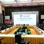 PM Narendra Modi attends the 21st ASEAN-India Summit at the National Convention Centre, in Vientiane, Lao PDR. (Courtesy: @ASEAN via X)