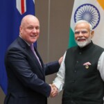 PM Narendra Modi seen here with New Zealand's PM Christopher Luxon on the sidelines of 21st ASEAN-India Summit. (Courtesy: @narendramodi via X)