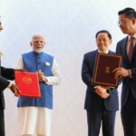 PM Narendra Modi and PM Sonexay Siphandone of Lao PDR held productive discussions aimed at further strengthening ties. (Courtesy: @MEAIndia via X)