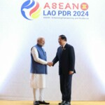 PM Narendra Modi and PM Sonexay Siphandone of Lao PDR held productive discussions aimed at further strengthening ties. (Courtesy: @MEAIndia via X)