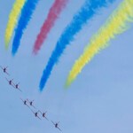 Aircraft of the Chinese People's Liberation Army (PLA) Air Force's Red Falcon aerobatic team perform at the China International Aviation and Aerospace Exhibition, or Airshow China, in Zhuhai, Guangdong province, China November 12, 2024. REUTERS/Tingshu Wang