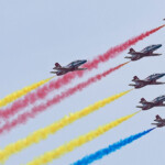 Aircraft of the Chinese People's Liberation Army (PLA) Air Force's Red Falcon aerobatic team perform at the China International Aviation and Aerospace Exhibition, or Airshow China, in Zhuhai, Guangdong province, China November 12, 2024. REUTERS/Tingshu Wang