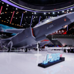 A scale model of the J-20S two-seat stealth fighter jet is displayed at the China International Aviation and Aerospace Exhibition, or Airshow China, in Zhuhai, Guangdong province, China November 14, 2024. REUTERS/Tingshu Wang