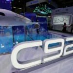 A model of C929 widebody aircraft is displayed at the COMAC booth during the China International Aviation and Aerospace Exhibition, or Airshow China, in Zhuhai, Guangdong province, China November 14, 2024. REUTERS/Tingshu Wang