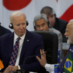 Prime Minister Narendra Modi talks to U.S. President Joe Biden during the G20 summit in Rio de Janeiro, Brazil, November 19, 2024. REUTERS/Ricardo Moraes