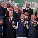 Prime Minister Narendra Modi, Brazil's President Luiz Inacio Lula da Silva, South Africa's President Cyril Ramaphosa, Spain's Prime Minister Pedro Sanchez, Portugal's Prime Minister Luis Montenegro, European Commission President Ursula von der Leyen, French President Emmanuel Macron, Canada's Prime Minister Justin Trudeau, U.S. President Joe Biden, European Council President Charles Michel, Indonesia's President Prabowo Subianto and Japan's Prime Minister Shigeru Ishiba pose for a group during the G20 summit in Rio de Janeiro, Brazil, November 19, 2024. REUTERS/Pilar Olivares modi