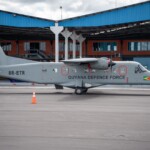 Dornier HAL-228-201, which were purchased from India earlier this year, were officially commissioned at Air Station London, Timehri. (Courtesy: PM Brigadier Mark Phillips via Facebook)