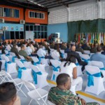Guyana PM Brig (Retd) Mark Phillips addresses the crowd during commissioning ceremony of 2 Indian-made HAL 228-201 aircraft (Courtesy: PM Brigadier Mark Phillips via Facebook)