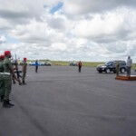 Guyana PM Brig (Retd) Mark Phillips presided over a commissioning ceremony of 2 Indian-made HAL 228-201 aircraft to the Guyana Defence Force (Courtesy: PM Brigadier Mark Phillips via Facebook)