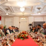 PM Narendra Modi held a bilateral meeting with Guyana President Mohamed Irfaan Ali. (Courtesy: @MEAIndia via X)