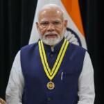 Dominica President Sylvanie Burton of conferred on PM Narendra Modi the "Dominica Award of Honour". (Courtesy: @MEAIndia via X)