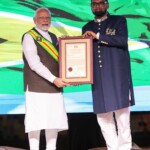 Guyana President Mohamed Irfaan Ali conferred PM Narendra Modi with the highest national award of Guyana ‘The Order of Excellence’. (Courtesy: @MEAIndia via X)