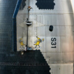 Starship moved to the pad at Starbase in advance of the sixth flight test, November 13. (Courtesy: @SpaceX via X)