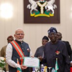 PM Narendra Modi receives the ‘Grand Commander of the Order of the Niger’ Award, Nigeria's highest honour (Courtesy: @MEAIndia via X)