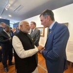 PM Narendra Modi interacted with Spanish President Pedro Sánchez at the G20 Summit in Rio. (Courtesy: @narendramodi via X)