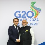 PM Narendra Modi held a bilateral meeting with French President Emmanuel Macron on the sidelines of G20 Summit in Rio. (Courtesy: @narendramodi via X)