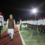 PM Narendra Modi arrived in Georgetown on a State visit to Guyana to a ceremonial welcome. (Courtesy: @MEAIndia via X)