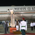 PM Narendra Modi arrived in Georgetown on a State visit to Guyana to a ceremonial welcome. (Courtesy: @MEAIndia via X)