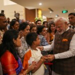 PM Narendra Modi accorded a warm welcome by members of Indian community in Georgetown, Guyana. (Courtesy: @MEAIndia via X)