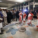 PM Narendra Modi accorded a warm welcome by members of Indian community in Georgetown, Guyana. (Courtesy: @MEAIndia via X)