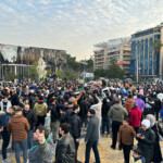 People gather at Saadallah al-Jabiri Square as they celebrate, after Syria's army command notified officers on Sunday that President Bashar al-Assad's 24-year authoritarian rule has ended, a Syrian officer who was informed of the move told Reuters, following a rapid rebel offensive that took the world by surprise, in Aleppo, Syria December 8, 2024. REUTERS/Karam al-Masri